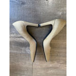 Paloma Italian Gold Fabric Pointed Toe Heels‎ Pumps Size 4B Party Y2K Classic Photo 4