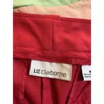 Liz Claiborne Crop Capri Pants Womens Size 8 Hot Pink Golf Mid Rise Pockets Poly Photo 4