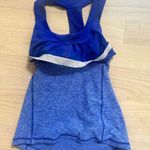 Lululemon  Size 4 Blue Heathered Racerback Tank Top Workout Yoga Fitness Athletic Photo 4