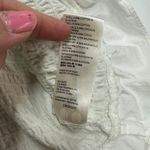 Maeve Anthropologie  Top Womens X Small White Ruffle Tank Smocked Cotton Photo 6