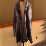 Rip Curl  Navy and Light Gray Knit cardigan open Sweater Xl Photo 4