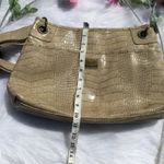 Simply Vera  Tan Animal Print Shoulder Beige Tan Purse Faux Snake Skin Medium Photo 5