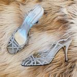 Dolce & Gabbana  Strappy Glitter Silver Slingback Sandals Heels Photo 2