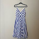 Milly  Monroe Striped Linen Blend Dress Size 6 Photo 3