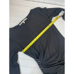 Rachel Roy Black Crew Neck Long Sleeve Ruched Dress Beaded Side Party Size XS Photo 3