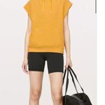 Lululemon Womens Easy Going Hoodie Sleeveless Gold Hooded Size 10 Relaxed Fit Photo 0