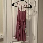 Double Zero Anthropologie  Mauve Ribbed Mini Dress Blouse Size Large NWT #6932 Photo 3