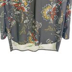 Jude Connally Melody Floral Black Long Sleeve Collared Printed High Low Top Sm S Photo 1