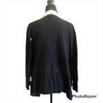 Banana Republic  Draped Cardigan Sweater Black size Small Italian Wool Cashmere Photo 3