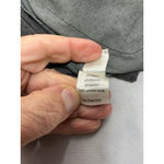 Ecru Womans  Long Sleeve Open Front Cardigan Sweater Small Gray Faux Suede Photo 4