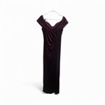 XScape  Off-Shoulder Burgundy Maxi Dress Photo 4