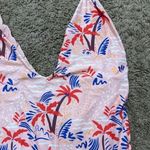 ONIA  Pink and Blue Palm Print One Piece Swimsuit Photo 8