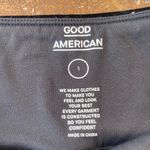 Good American  Crushing It Velvet Biker Shorts in Black sz 1 Photo 4