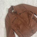 Maralyn & Me  Brown Leather Jacket Size Large Juniors Photo 3
