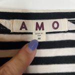 Amo Striped Distressed Short Sleeve Shirt Size Medium Photo 2