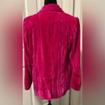 Ellison NWT  Fuchsia Crushed Velvet Blazer Photo 2