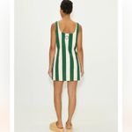 SIMON MILLER Sahara Striped Denim Dress in Gummy Green Ecru Mini size Medium Photo 2