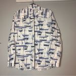 Charter Club  Button Up Shirt Linen Cotton White Sailboats Nautical Size XL Photo 8