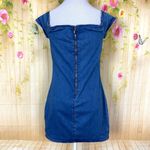 Guess  Y2K Stretch Denim Off Shoulder Button Front Dress Size L Photo 4