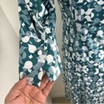 MARELLA Diana Midi Shirt Dress in Satin Green Size 6 long sleeve Photo 3