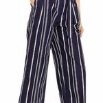 J.Crew Wide Leg Stripe Cotton Poplin Pants Size 2 Photo 0