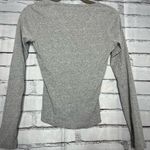 Newport News Vintage Y2K Gray Fitted Long Sleeve Ribbed Top V-Neck Shirt Size M Photo 8