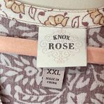 Knox Rose Border Print Bell Sleeve Dress in Ivory, XXL Photo 7