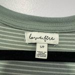 Green and white stripe love fire soft tshirt dress Photo 1