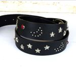 Old Navy Leather Belt Women M/L Black Studded Rhinestone Zodiac LIBRA Y2K 2001 Photo 9
