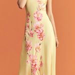 Farm Rio Floral Printed Strapless Midi Slip Dress, Size L Photo 4