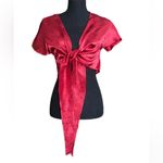 SheIn red crop top size xsmall NWOT Photo 2