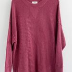 Aerie CozyUp Purple Mauve Ribbed Oversized Sweater Photo 0