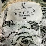 Ember Sheer Tropical Tie Front Oversized Topper Layer Blouse Medium NEW Photo 1