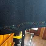 BECHAMEL Black Wool Multicolor Embroidered Zip Up Sweater Vest Womens Size Large Photo 6