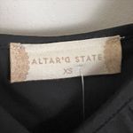 Altar'd State NWT Altar’d State Black Satin Flutter Sleeve Surplice Wrap Midi Dress Size XS Photo 6