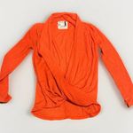 Anthropologie  Akemi + Kin Sweater XS Orange Waffle Knit Wrap Cardigan Fall Women Photo 0