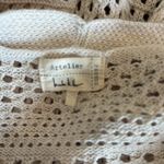 Nicole Miller Artelier Cream Crochet Cotton Cardigan Size M Photo 2