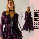 Free People  floral jumpsuit XS ruffled one-piece wide-leg romper boho onesie Photo 2