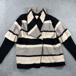 Chico's ‎ Wool Jacket Women 3 Neutral Academia Chic Lagenlook Casual US 16 18 Photo 0