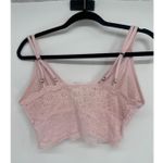 Lucky Brand Pink Wireless Bra Bralette Padded Pullover Lace Size Medium Photo 2