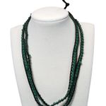 Lulu Dharma Green Bead & Leather Wrap Necklace Adjustable 32" Photo 0
