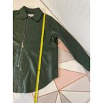 Revolve NWT Nikko Leather Shacket in GreenL'Academie Moto Biker Outdoor Size M Photo 4