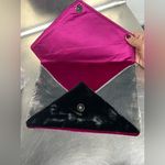 Velvet Envelope Clutch in Pink, Gray, and Black Pink Photo 1