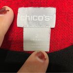 Chico's Chico’s black sweater mini dress/tunic red fold over sleeves women’s size large Photo 1