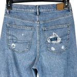 American Eagle  SZ 8 Highest Rise 90s Boyfriend Jeans Distressed Rips Zip-Fly Photo 6