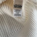 LL Bean‎ Womens Striped Chunky Cable Knit Sweater Size XS White Pink Gray Photo 3