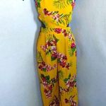 Ambiance Tropical Print Tie Back Jumpsuit Pink Photo 0