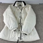 Vintage Nils Skiwear Womens Size 12 Cream‎ Puffer Jacket Down Filled Winter Coat Black Photo 0