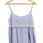 Rachel Ashwell Blue Babydoll Dress Midi Lace Ruffle Shabby Chic Cottagecore Sz L Photo 1