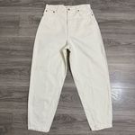 ZARA The Petit Women Off White Tapered High Rise Relaxed Fit Boho Jeans Size 6 Photo 2